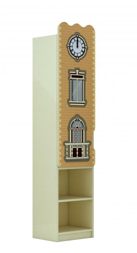 Стінка "Старе місто" №6, з фотодруком,з полицями, для дидактичного матеріалу,особистих речей дітей,книг,іграшок,(АЛМАНТ), 400х320х1816 мм.